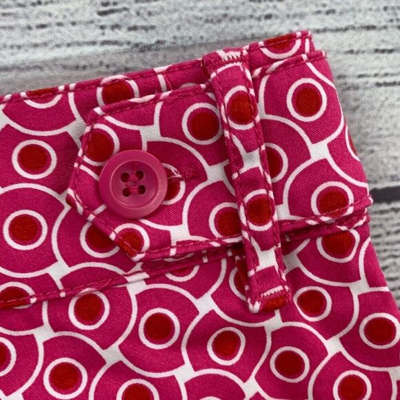 New York & Co. Shorts sz 0 Pink Circular Pattern Cuffed 4" Inseam - Picture 4 of 7